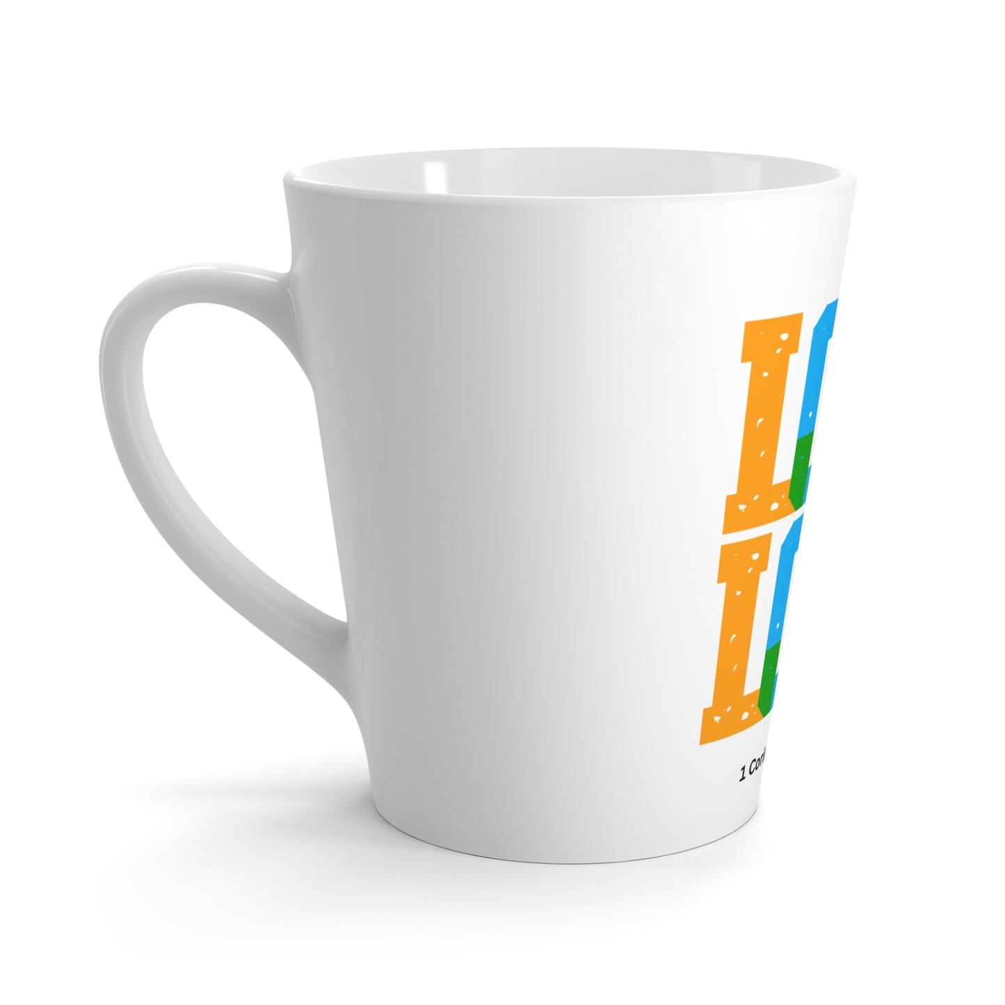 LOVE LOVE Multi-color Latte Mug 12 oz