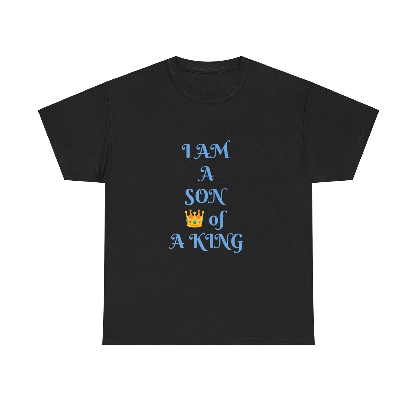 I Am Son of a King Blue Lettering T-shirt Male