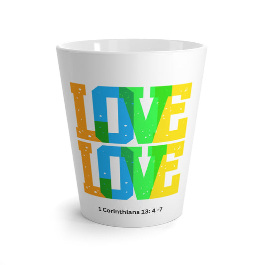 LOVE LOVE Multi-color Latte Mug 12 oz