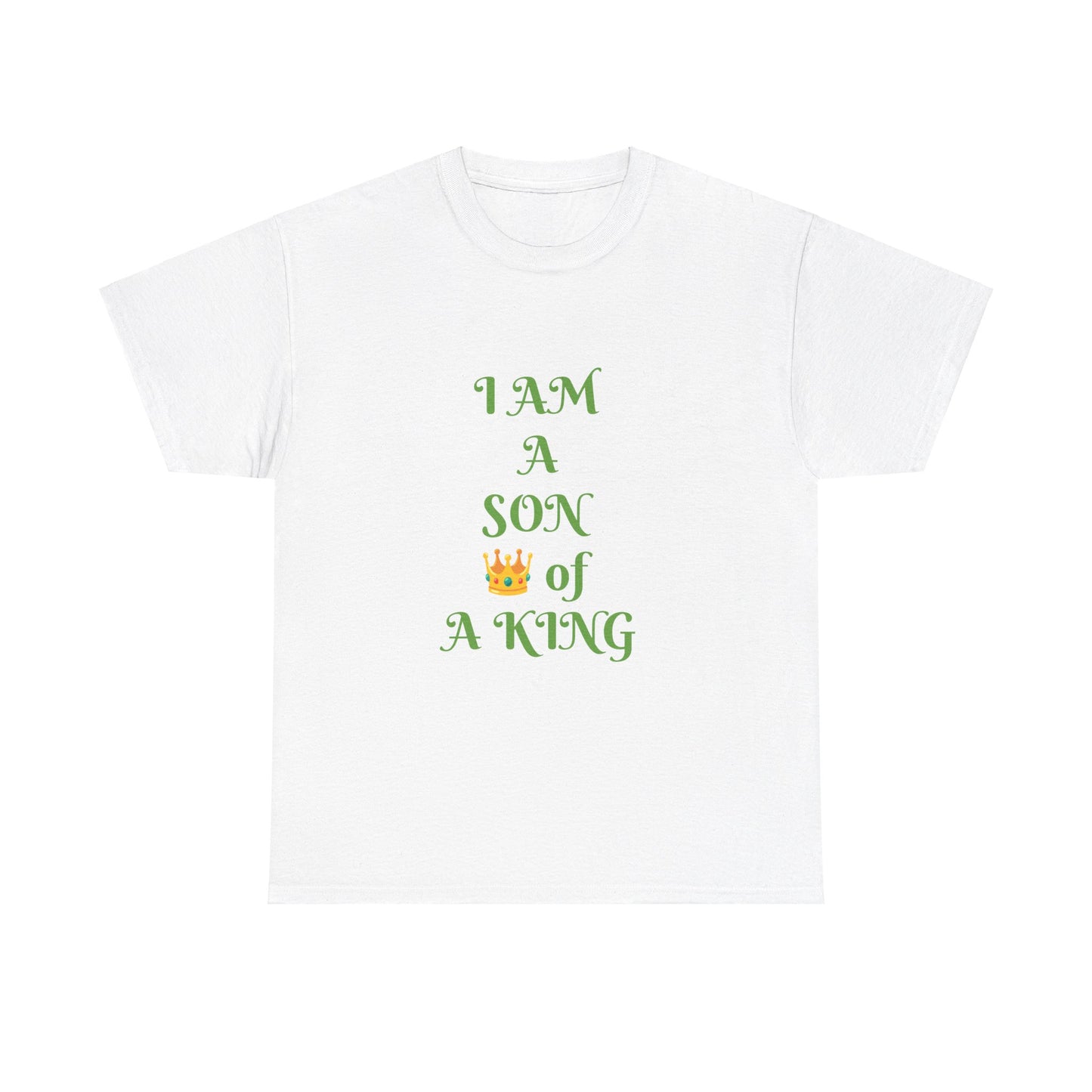 I Am Son of a King Green Lettering T-shirt Male