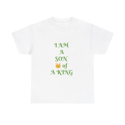 I Am Son of a King Green Lettering T-shirt Male