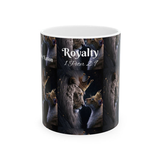 Royalty Holy Nation Lion & Lioness   Mug 11oz