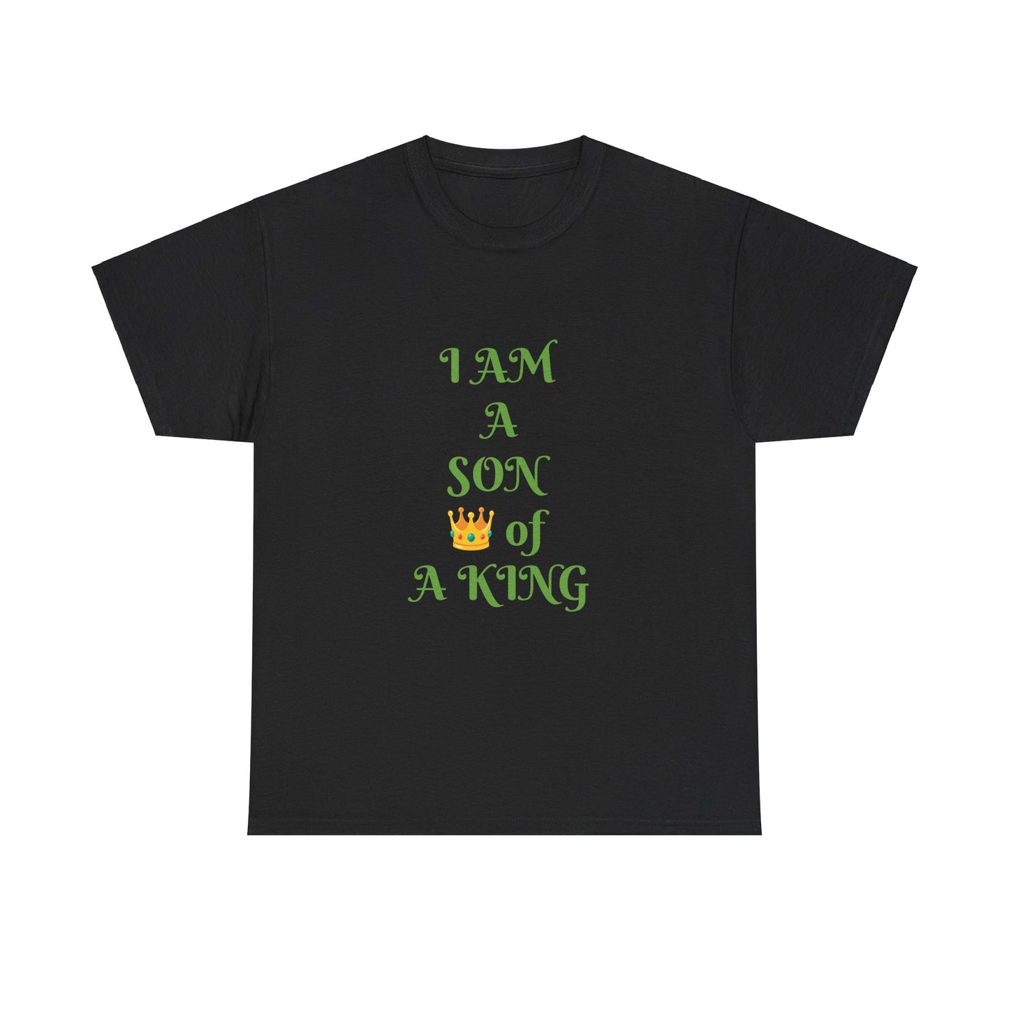 I Am Son of a King Green Lettering T-shirt Male