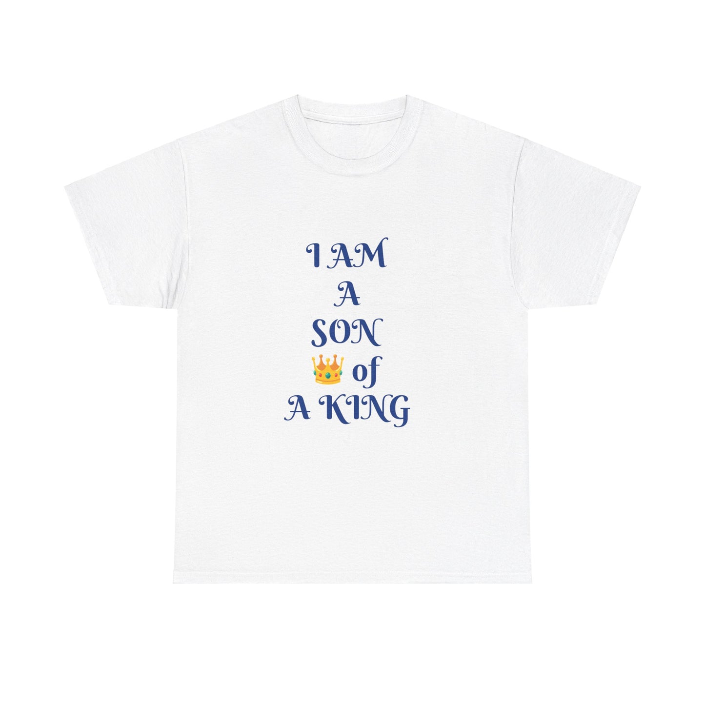 I Am Son of a King Blue Lettering T-shirt Male